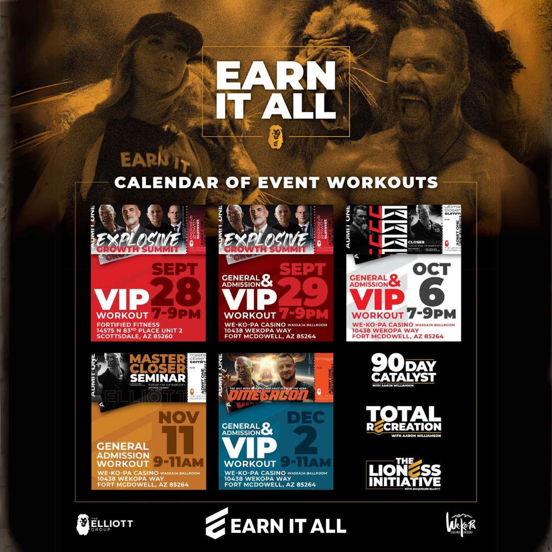 Earn It All | Elliott Group CALENDAR OF EVENTSEarn Your Booze