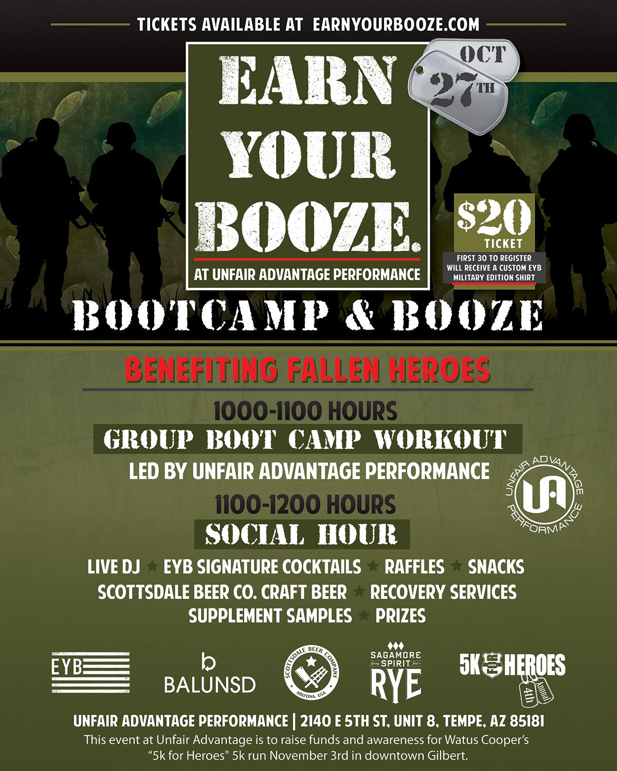 EARN YOUR WHISKEY | Bootcamp & Booze w/ Unfair Advantage 28OCT18Earn Your Booze
