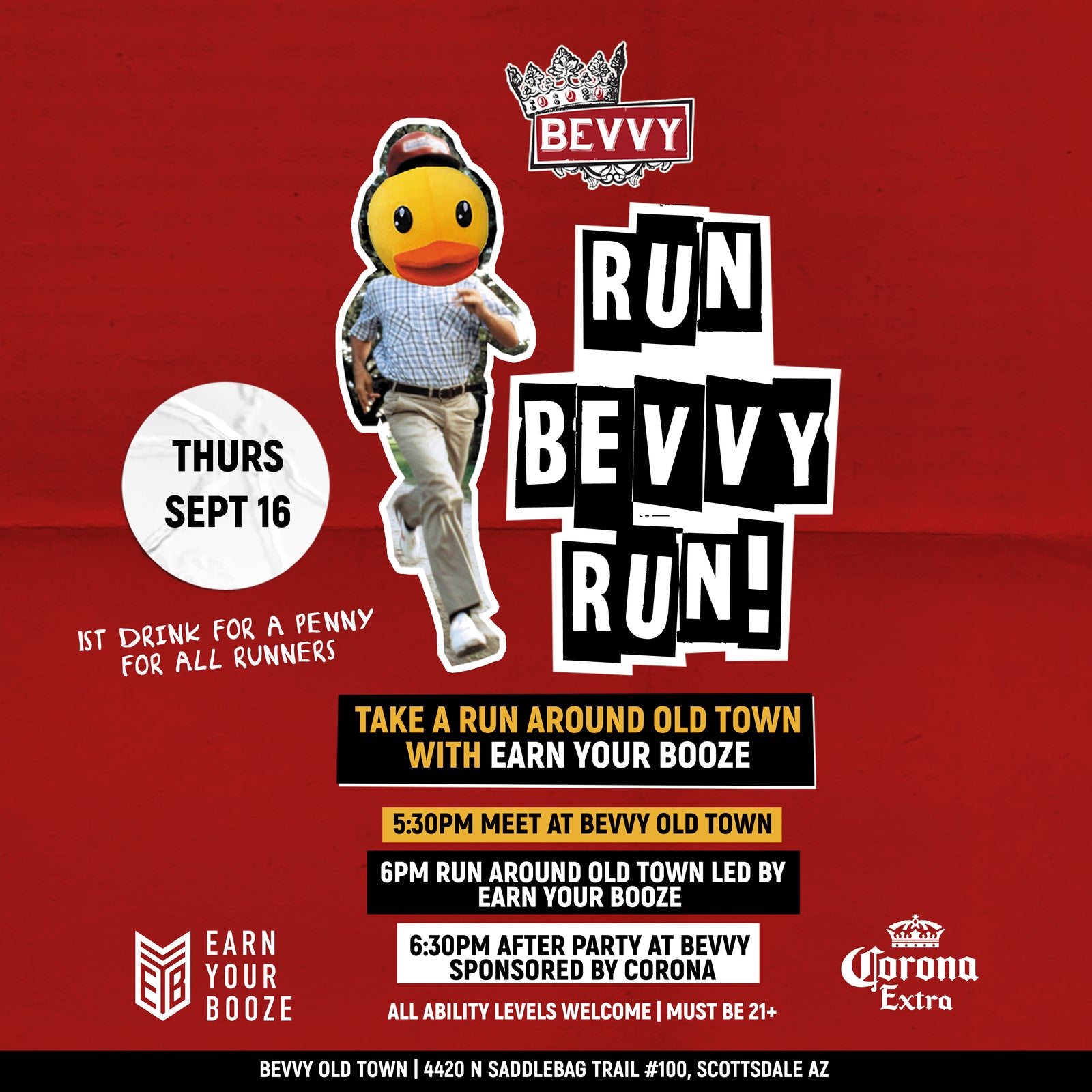 EYB RUN CLUB @ BEVVY OLD TOWN | SEP 16TH