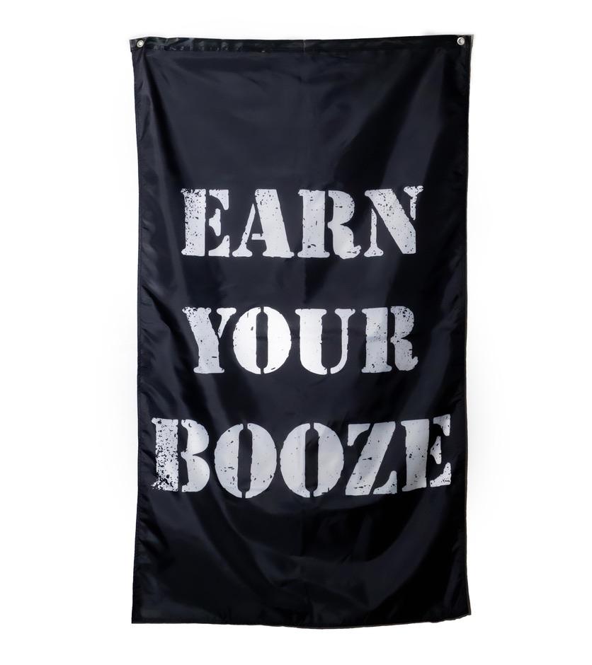 Earn Your Booze Vertical Flag 3x5'Earn Your Booze