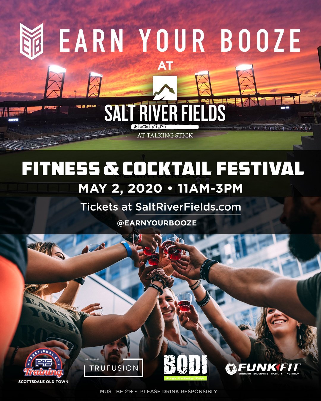 Fitness & Cocktail Festival at Salt River Fields | MAY 2ndEarn Your Booze