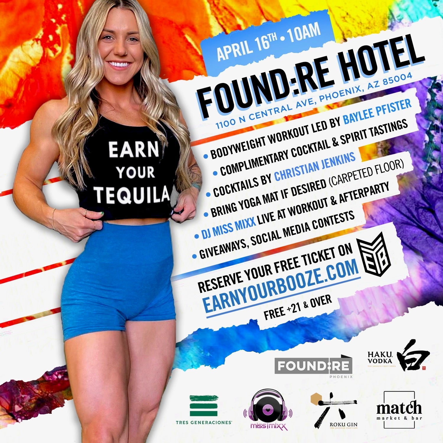 EARN YOUR BOOZE @ FOUND:RE HOTEL | APRIL 16 | PHOENIX