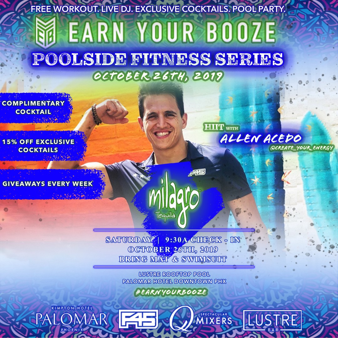 OCT 26th | Allen Acedo & Milagro Tequila | EARN YOUR TEQUILA | EARN YOUR BOOZEEarn Your Booze