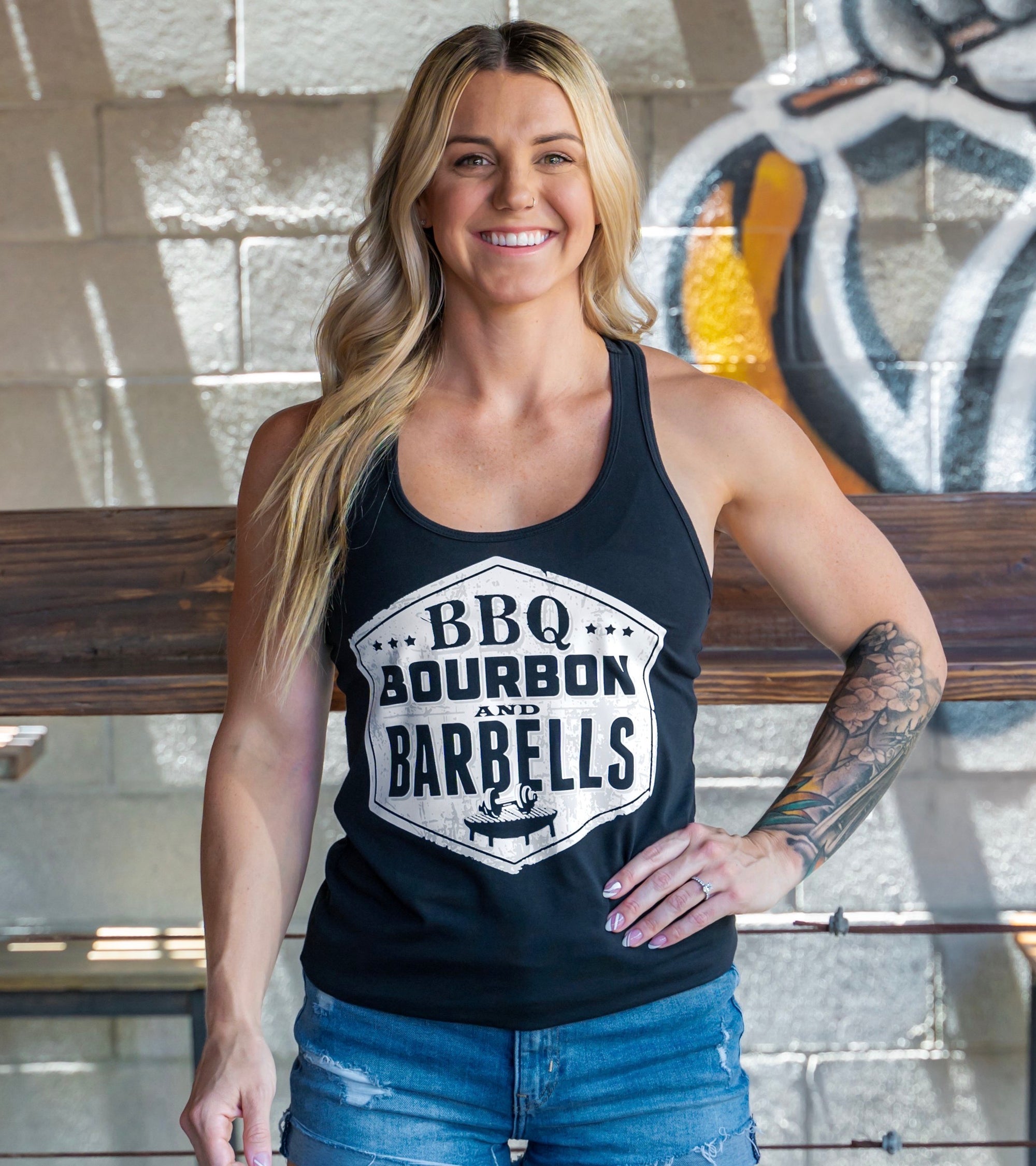 BBQ, Bourbon & Barbells Women's TankEarn Your Booze